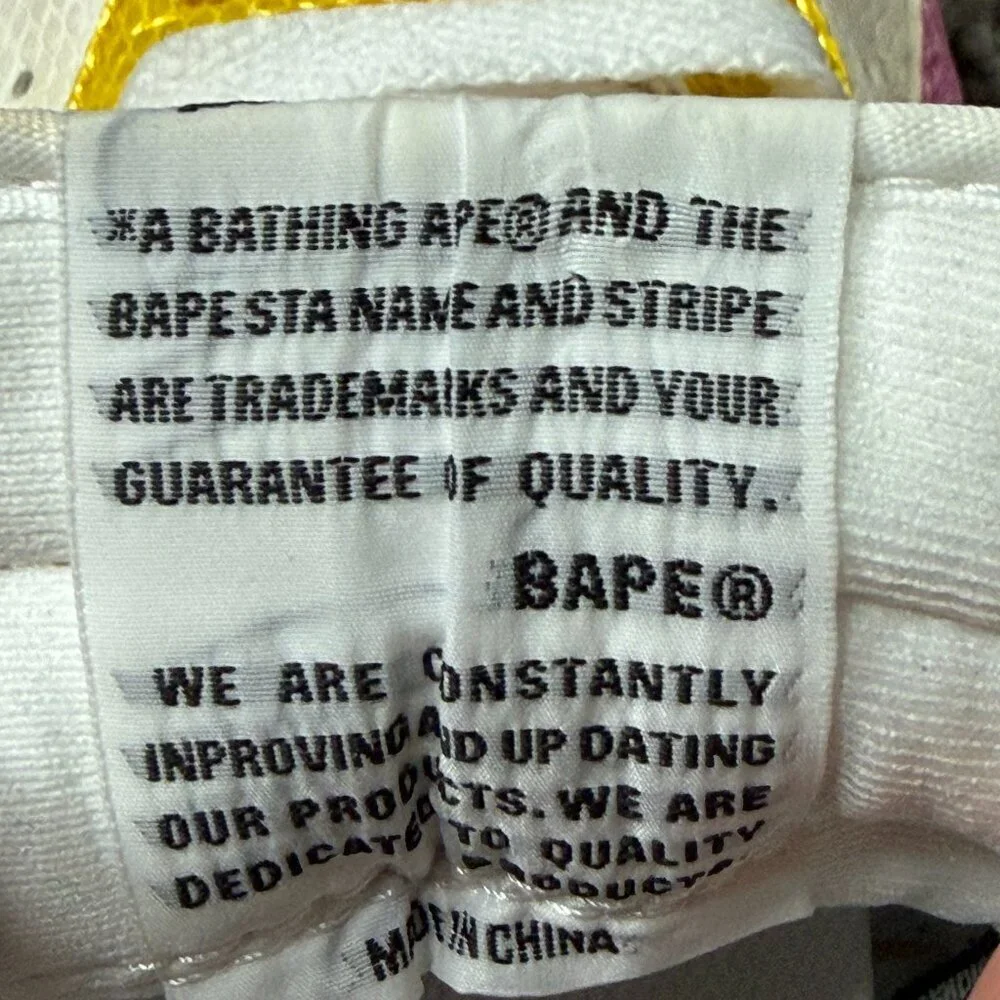 Vintage Bathing Ape (BAPE) Bapesta FS-001 Low - Size 24/6 - Like New - Nigo Y2K - Picture 9 of 16